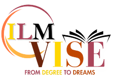 ILM Vise educational platform logo with open book icon and slogan 'From Degree to Dreams' – empowering students through career-focused learning