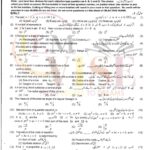 10TH CLASS MATH G2 OBJECTIVE TYPE PAST PAPER MULTAN BOARD 2020
