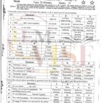 10th class English G2 Objective type past paper FBD board 2019