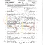 10th class physics g2 objective type past paper Rawalpindi board 2024