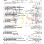 9th class biology SUbjective type g1 past paper RWP board 2022