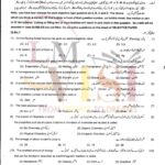 9th class chemistry objective type g1 past paper MULTAN board 2022